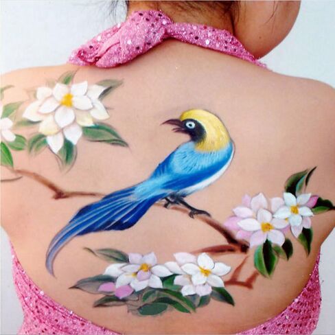 Moomoo Baby Face Painting Kit للأطفال 18 طلاءًا كبيرًا من الوجه المحترف في القاعدة المائية ، 32 مقالًا من الدهانات الجسم مجموعة هالوين مكياج للبشرة آمنة in Kuwait