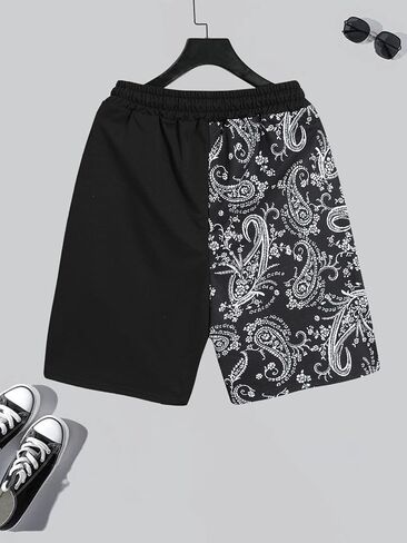 OYOANGLE Men's Graphic Drawstring Sport Shorts Athletic Gym Workout Shorts with Pocket in Saudi Arabia