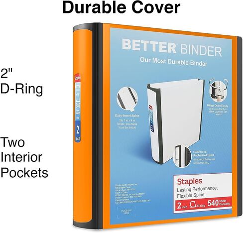 Staples Better Binder, 2-Inch, Red in Saudi Arabia
