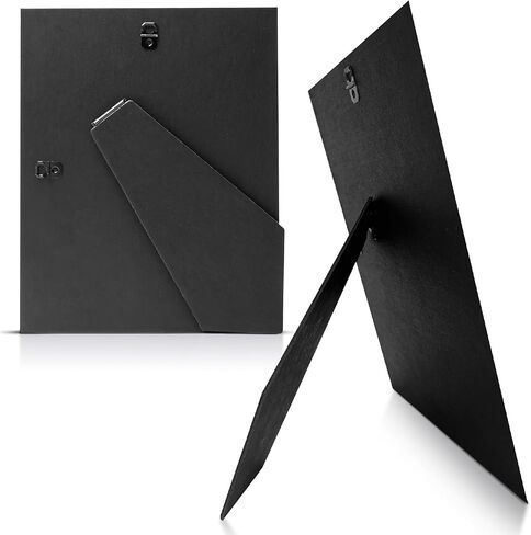 iFrame DIY Adjustable Easel Back for 8x10 Picture Frames – Solid Black Cardboard Display Stand for Photos, Art, Tiles & More, Tabletop Easel, Made in USA (Pack of 4) in Kuwait