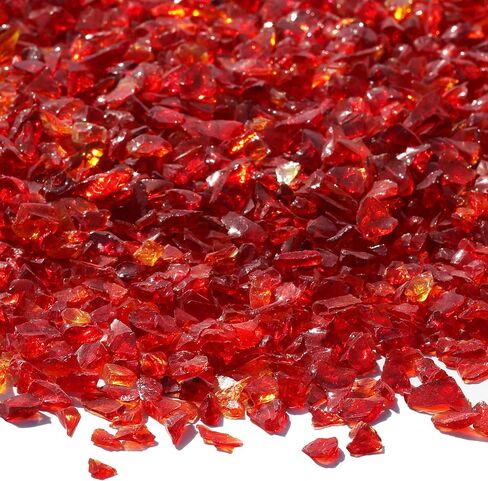 زجاج مكسور لفن الراتنج ، وحرف DIY ، والديكور المنزلي - 0.9 رطل قطع زجاجية مكسورة بيضاء 3-6 مم ، لحشو المزهرية ، وحفرة النار على الطاولة ، وصخور الحوض المائي in Kuwait