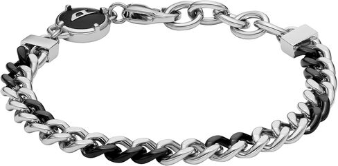 Diesel Men's Silver Stainless Steel Chain Bracelet (Model: DX1510040) in Saudi Arabia