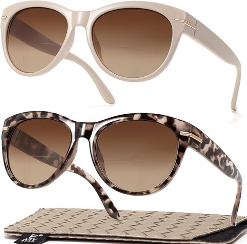 EASY READ 2 Pack Bifocal Reading Sunglasses for Women,Trendy Sunglasses Readers UV400 Protection in Saudi Arabia