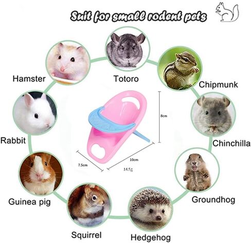 2PC Hamster Chair with Tray Super Cute Hamster Dining Plastic Chair Small Animal Cage Accessories Habitat Decor House Photo Props Small Animal Toys for Hamster Mice Rat Hedgehog Rodents (Blue) in Kuwait