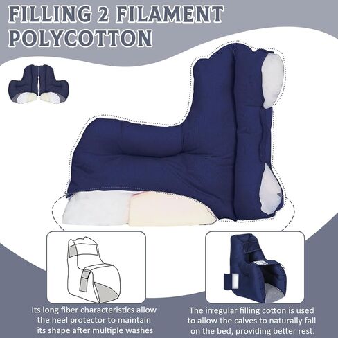 Heel Protectors for Pressure Sores Relief - Foot Pillow for Bed Sores with 2 Straps for Healing Therapy of Heel Pain and Injury Adult Size in Saudi Arabia