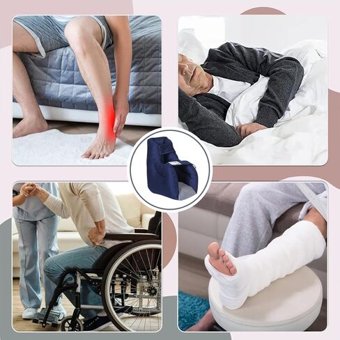 Heel Protectors for Pressure Sores Relief - Foot Pillow for Bed Sores with 2 Straps for Healing Therapy of Heel Pain and Injury Adult Size in Saudi Arabia