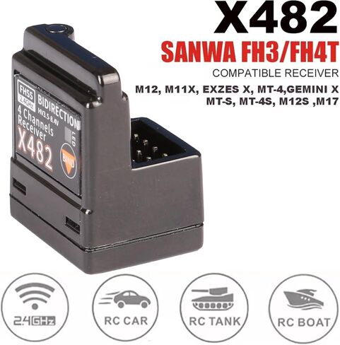 RC Receiver FRX6 2.4GHz 4CH High Voltage Compatible with Flysky NB4, NB4+, NB4 PRO, PL18 Transmitter for RC Crawler,Buggy Cars and Boats (FRX6 Receiver) in Kuwait