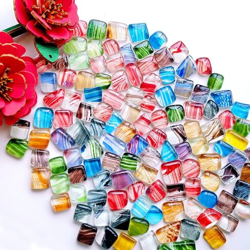 1.1LB Irregular Crystal Glass Mosaic Tiles, Silver White Color Tiles for Crafts Bulk, Mosaic Making, Decoration, and More in Kuwait