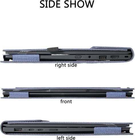 Cover Case for HP Envy x360 2-in-1 Laptop 14-FA 14z-FA & 14-fc 14t-fc &for HP Spectre x360 14-EU 14t-EU,PU Leather Protective Sleeve with Foldable Cooling Bracket (Dark Gray) in Kuwait