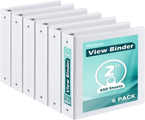 3 رنين رابط 1.5 بوصة 6 حزمة ، 1-1/2 "رابط عرض واضح مع حلقات مستديرة ، خالية من PVC ، يحمل 325 ورقة 8.5x 11 ورقة خطاب الولايات المتحدة ، رابط أسود متين مثالي للمكتب والمدرسة والمنزل in Kuwait