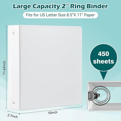 3 رنين رابط 1.5 بوصة 6 حزمة ، 1-1/2 "رابط عرض واضح مع حلقات مستديرة ، خالية من PVC ، يحمل 325 ورقة 8.5x 11 ورقة خطاب الولايات المتحدة ، رابط أسود متين مثالي للمكتب والمدرسة والمنزل in Kuwait