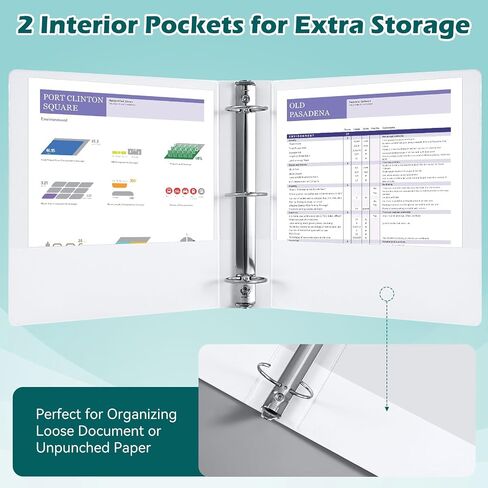 3 رنين رابط 1.5 بوصة 6 حزمة ، 1-1/2 "رابط عرض واضح مع حلقات مستديرة ، خالية من PVC ، يحمل 325 ورقة 8.5x 11 ورقة خطاب الولايات المتحدة ، رابط أسود متين مثالي للمكتب والمدرسة والمنزل in Kuwait
