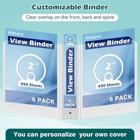 3 رنين رابط 1.5 بوصة 6 حزمة ، 1-1/2 "رابط عرض واضح مع حلقات مستديرة ، خالية من PVC ، يحمل 325 ورقة 8.5x 11 ورقة خطاب الولايات المتحدة ، رابط أسود متين مثالي للمكتب والمدرسة والمنزل in Kuwait
