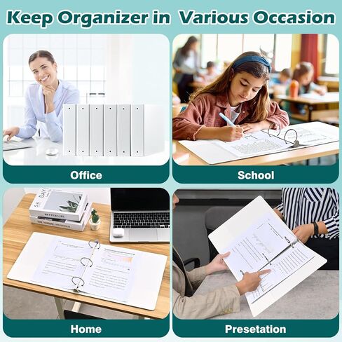 3 رنين رابط 1.5 بوصة 6 حزمة ، 1-1/2 "رابط عرض واضح مع حلقات مستديرة ، خالية من PVC ، يحمل 325 ورقة 8.5x 11 ورقة خطاب الولايات المتحدة ، رابط أسود متين مثالي للمكتب والمدرسة والمنزل in Kuwait
