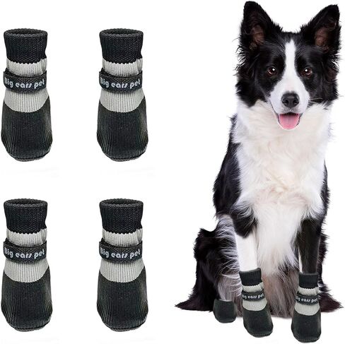 Anti Slip Dog Socks Boots, Dog Shoes for Paw Protection, Rain Snow Dog Booties Anti-Slip Dog Sock Paw Protector for Small Medium Dog Puppy (Red, 6 lb) in Kuwait