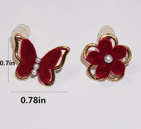 XUDEJUN Four Leaf Clover Earrings Silver Needle Clover Earrings Full of Diamond Zircon Anti-Allergy Jewelry Earrings Large for Women or Girls…… in Kuwait