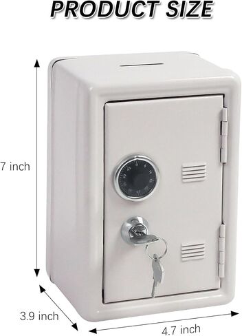 Kids' MKid Safe Piggy Bank, Metal Safe with Key, Money Saving Box for Children, Boys Girls Best Giftoney Banks (Blue, One Size) in Kuwait