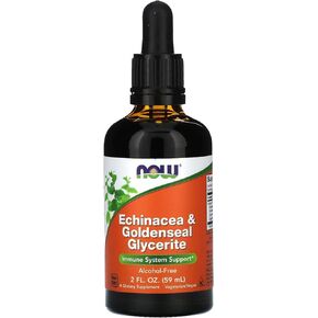 NOW Supplements, Echinacea & Goldenseal Glycerite with Dropper, Immune System Support*, 2-Ounce