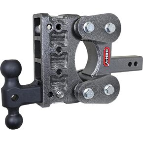 GEN-Y GH-1214 The BOSS Torsion-Flex Adjustable 5" Drop Hitch with GH-051 Dual-Ball Mount for 2" Receiver - 16,000 LB Towing Capacity - 1,700 LB Tongue Weight