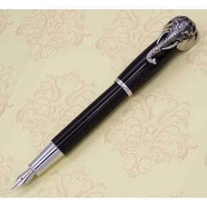 erofa Fuliwen Rollerball Pen,Elephant Pattern Gift Roller Ball Pen - Noble Black