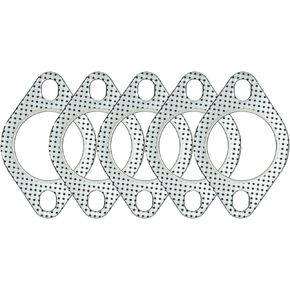 5 PCS 2.16 inch 2-Bolt 2.16 Inch Exhaust Flange Gasket Turbo/Manifold/Header Down/Dump Pipe Flange, High Temperature Graphite for Headers, Catback, Axleback, MLSG High Temp Exhaust Gasket