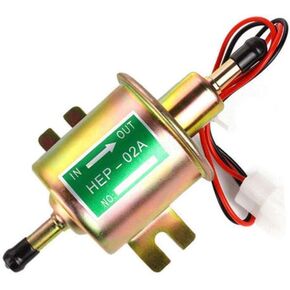 Electric Fuel Pump Inline Fuel Transfer Pump 12v Universal Low Pressure Gas Diesel Fuel Pump for Carburetor 2.5-4psi HEP-02A