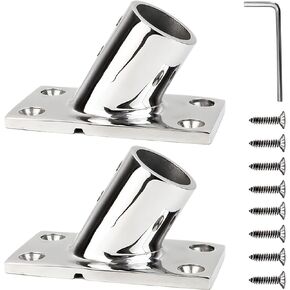 SHENGHUISS Boat Hand Rail Base 316 Stainless Steel Marine Hardware Boat Handle Railing Fitting Pipe with Installation Accessories