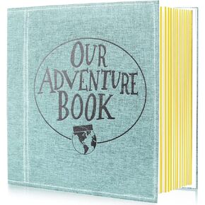 FunSponsor DIY Scrapbook Album, 10"L x 7"W, 18 Sheets, Black Pages, Hardcover