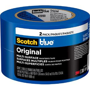 Scotch Painter's Tape Original Multi-Surface Painter's Tape, Blue, Paint Tape Protects Surfaces and Removes Easily, Multi-Surface Painting Tape for Indoor and Outdoor Use, 1.41 in x 60 Yards, 2 Rolls