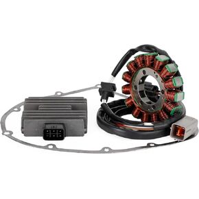 Magneto Coil Stator + Voltage Regulator + Gasket Assy Fit for Kawasaki VN900 Classic 2006-2013,Vulcan 900 Classic/Classic LT 2006-2023,Custom 2007-2008,Vulcan 900 Custom 2007-2023