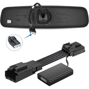 Dashcam Power Adapter Ford 5 Pin (Model B) for Mustang Mache Mustang Explorer and etc,Built-in Type-C Power Source,Hide The Wires of Dashcam,Connect Auto-Dimming Connector(Hidden)