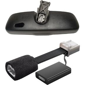Dashcam Power Adapter Chrysler 14-Pin (Model B) for Ram Jeep Compass Wagoneer and etc,Type-C Power Source from Rearview Mirror,Hide The Wires of Dashcam,Connect Rearview Mirror Plug(Hidden)