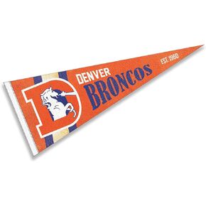 Denver Broncos Throwback Vintage Retro Pennant Flag