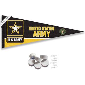 US Army Insignia Seal Pennant Flag and Wall Tack Mount Pads in Kuwait