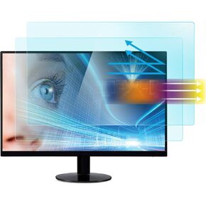 MUBUY-GOL Blue Light Screen Protector 20 inch Monitor (2 Pack) Desktop Monitor 16:9 Widescreen, Reduce Glare Reflection and Eyes Strain, Help Sleep Better (17.4" W x 9.8" H)