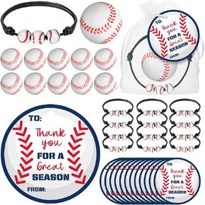 12 Set Baseball Team Gifts Baseball Season Gifts Mini Baseball Stress Balls Baseball Bracelets with Baseball Thank You Cards Motivational Graduation Cards Baseball Party Favors for Boy Girl Team