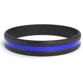 Back The Blue Bracelet - Silicone Thin Blue Line Wristband - Blue Lives Matter - Rubber Bracelet - Police Jewelry - Bands For Events, Gifts, Support, Causes, Fundraisers, Awareness, Men & Women