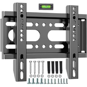 Fixed TV Wall Mount Bracket for Most 14 17 19 21 24 27 32 37 39 42 inch Flat TVs & Monitor, small Ultra Slim TV Mount Max VESA 200x200mm and 66 lbs Loading Capacity, computer Monitor wall Mount