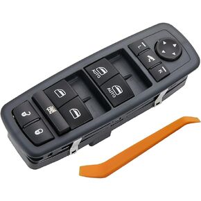 ZAPSOTS Master Power Window Switch for 2012-2015 Chrysler Town & Country,12-15 Dodge Grand Caravan,13-15 Dodge Ram 1500 2500 Front Left Driver Side Control switches.68110867AB(Green Light).3+9PINS