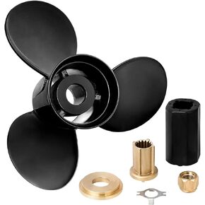 Young Marine OEM Grade Aluminum Outboard Propeller for Mercury Engines 135-300HP&Mercruiser Alpha One Propeller,Hub Kits Included, 15 Spline Tooth,RH