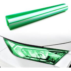 16 × 47 Inches Extra-Wide Head-Light Taillight Vinyl Tint Wrap Sticker, Roll Self Adhesive Fog Light Film Sheet Sticker (Light Black)