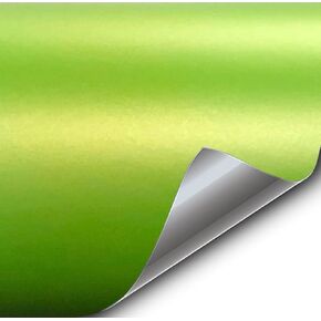 VViViD+ Matte Metallic Lime Green Premium Vinyl Wrap Film (1ft x 5ft)