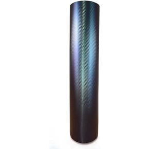 Chameleon Carbon Fiber Purple to Blue Oil Slick 1.5ft x 5ft Stretch Conform Cast Vinyl Wrap Roll Decal for Car, Boat, Bike VViViD XPO