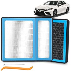 CF12157 Premium Cabin Air Filter Compatible with Toyota, Lexus, Subaru, Mazda, Camry/Corolla/Highlander/Prius/ Rav4/ Sienna/ ES350/ RX350... CP157 Passenger Compartment Activated Carbon AC Filter
