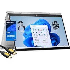 Envy 2-in-1 Laptop, 14" FHD Touchscreen Display, 13th Gen Intel 10-Cores i7-1355U, 16GB RAM, 1TB NVMe SSD, Backlit KB, FP Reader, WiFi 6E, Webcam, Fast Charge, USB-C, SPS HDMI Cable, Win 11 Pro