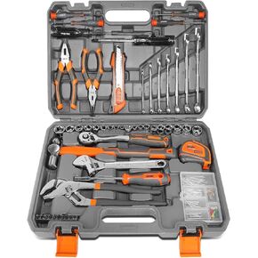 ‎DNA MOTORING TOOLS-00059 160-piece Mechanics Auto & Home Repair Tool Set Household Hand Tool Kit with Storage Case