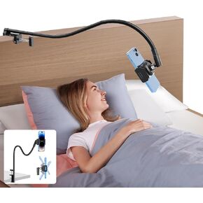 حامل هاتف من الألومنيوم على شكل رقبة معقوفة من Elitehood للاستلقاء على السرير، ذراع مرن قوي - حامل iPhone للسرير، دوران إمالة دوار 360 درجة - حامل الهاتف الخلوي العلوي للمكتب/السرير in Kuwait