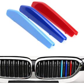 M Colors 5 series grill stripes G30 G31 Grille Insert Trims Decorate For 2017-2020 BMW G30 G31 5 Series 520i 530i 540i 550i 9-Beam Kidney Grille 5 series 9-Beam not fit 2021 LCI