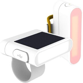 MPOWERD Luci Solar Bike Light Set | Headlight: 100 Lumens with White LEDs | Taillight: 40 Lumens with RGB LEDs | Rechargeable via Solar or USB | Waterproof | Lasts Up to 15 Hours