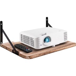 Projector Shelf,Projector Wall Mount Floating Shelf, Projector Stand,Projector Rack Holder,Projector Mount,Router Shelf Modem Cable Box Shelf for Xbox Series PS5 PS4 Wood SS1